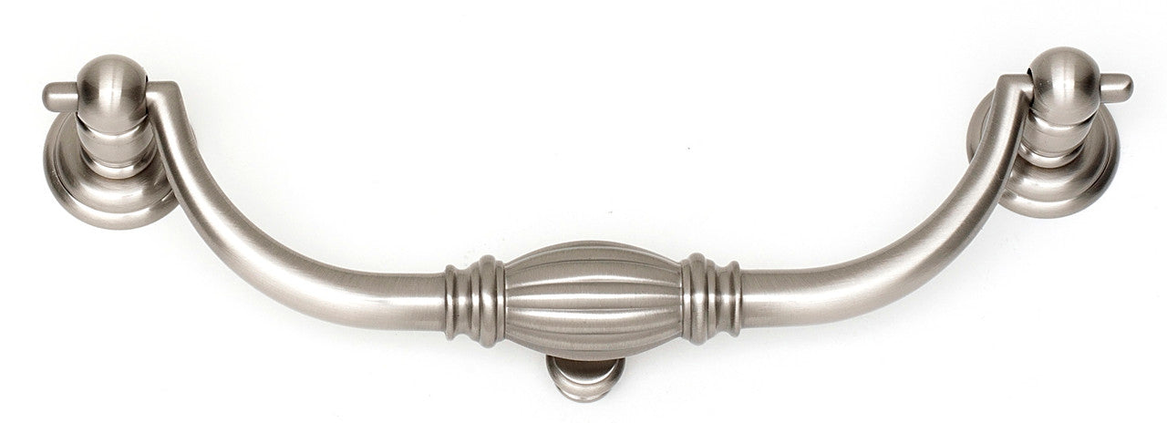 Alno A233-6-SN: 6" cc Tuscany Drop Bail Pull - Satin Nickel