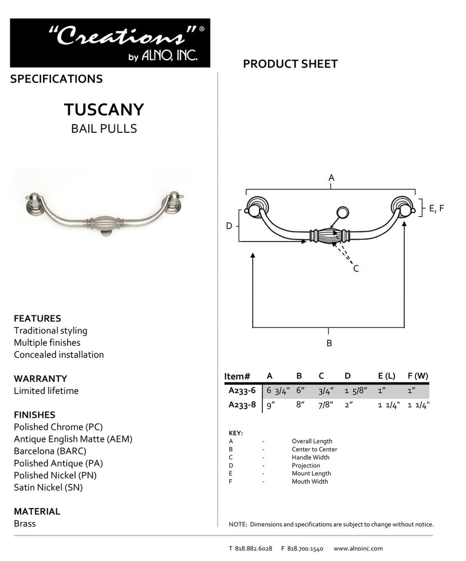 Specificaton Sheet