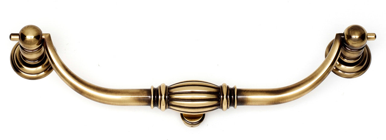 Alno A233-8-PA: 8" cc Tuscany Drop Bail Pull - Polished Antique