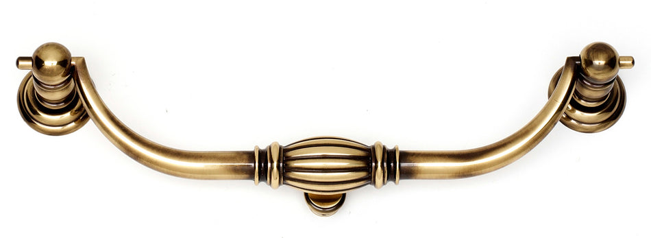 Alno A233-8-PA: 8" cc Tuscany Drop Bail Pull - Polished Antique