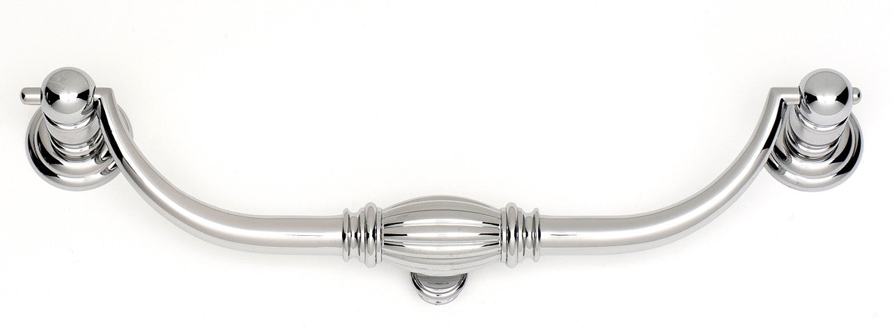 Alno A233-8-PB/NL: 8" cc Tuscany Cabinet Pull - Unlacquered Brass