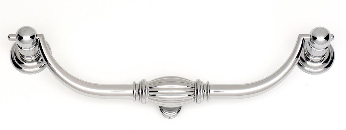 Alno A233-8-PB/NL: 8" cc Tuscany Drop Bail Cabinet Pull - Unlacquered Brass