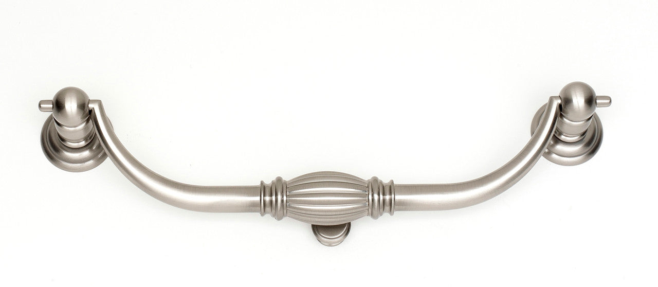 Alno A233-8-SN: 8" cc Tuscany Drop Bail Pull - Satin Nickel