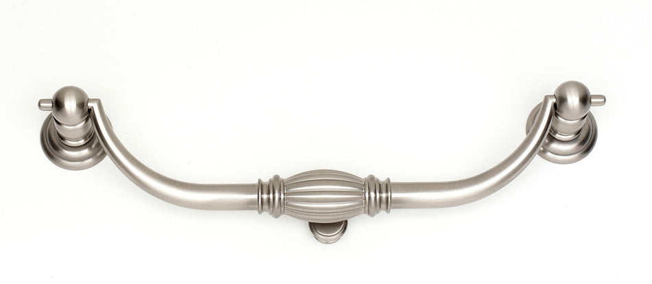 Alno A233-8-SN: 8" cc Tuscany Drop Bail Pull - Satin Nickel