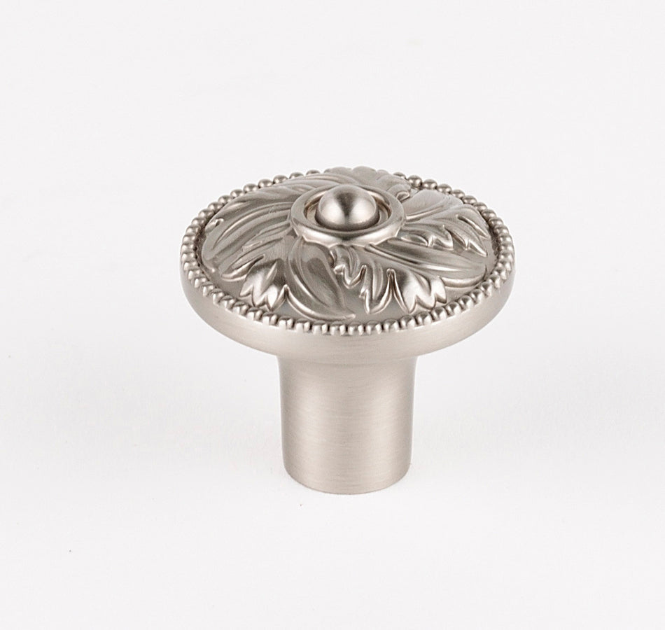 Alno A235-14-SN: 1-1/4" Hickory Cabinet Knob - Satin Nickel