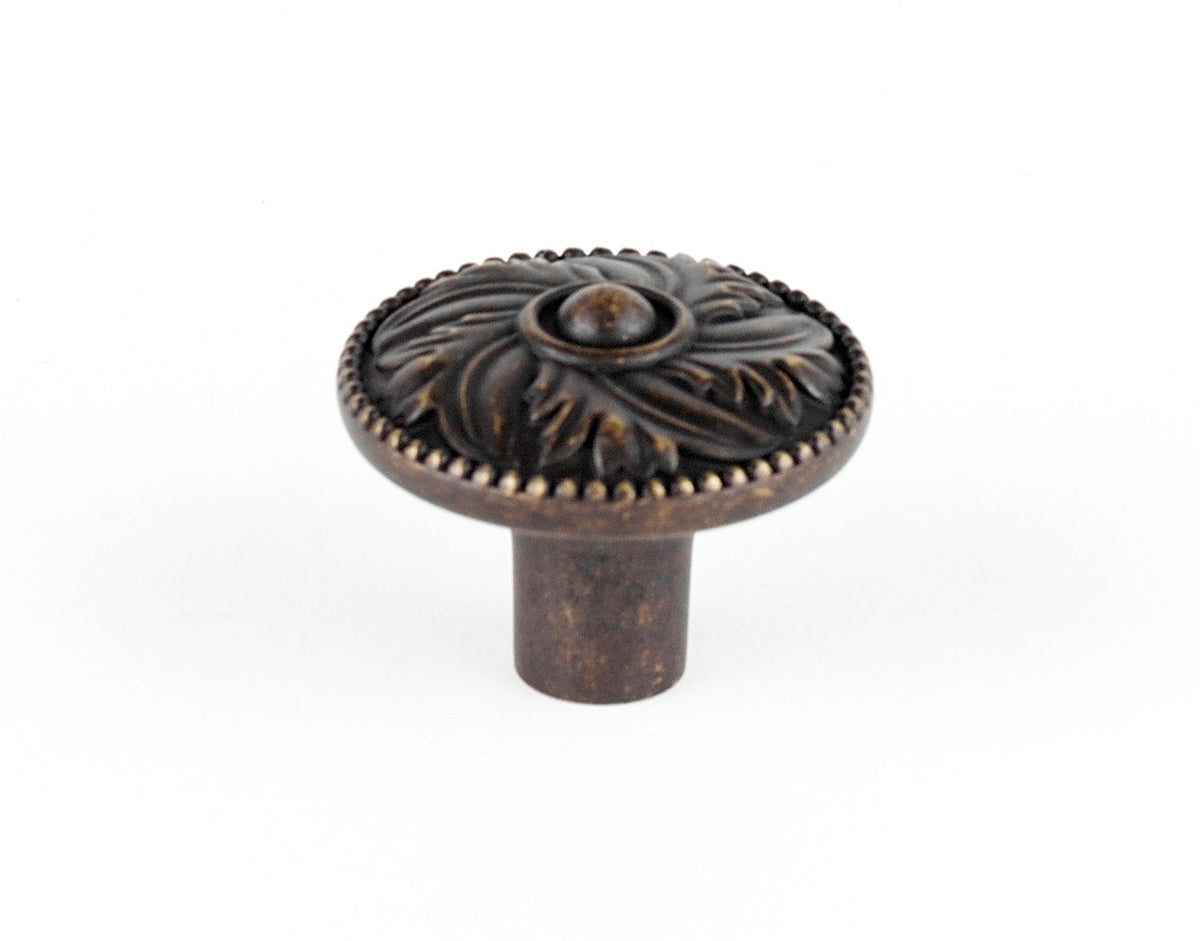 Alno A235-38-BARC: 1-1/2" Hickory Cabinet Knob - Barcelona