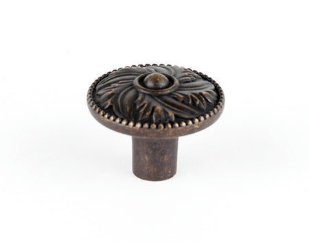 Alno A235-38-BARC: 1-1/2" Hickory Cabinet Knob - Barcelona