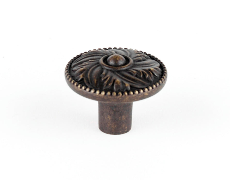 Alno A235-38-BARC: 1-1/2" Hickory Cabinet Knob - Barcelona