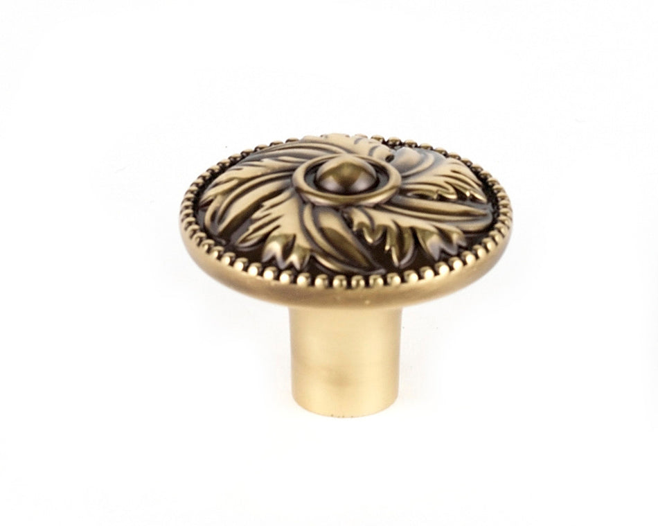 Alno A235-38-PA: 1-1/2" Hickory Cabinet Knob - Polished Antique