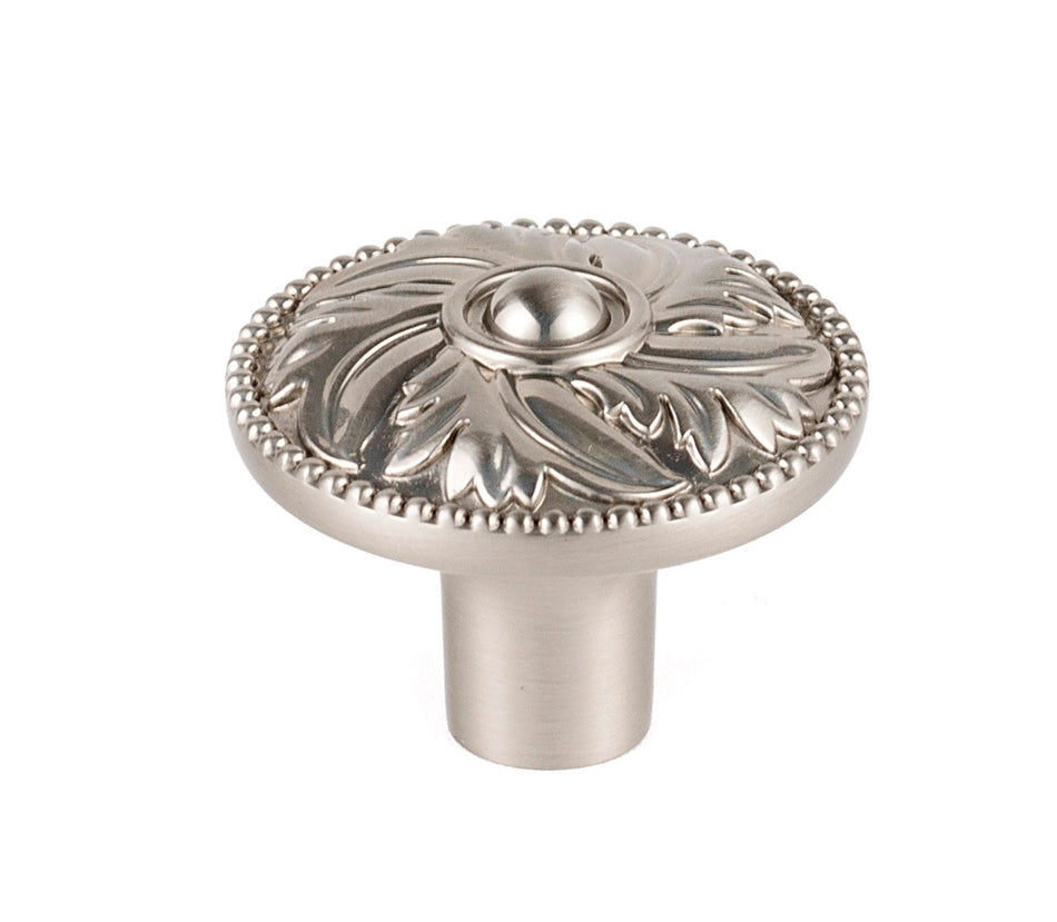 Alno A235-38-SN: 1-1/2" Hickory Cabinet Knob - Satin Nickel