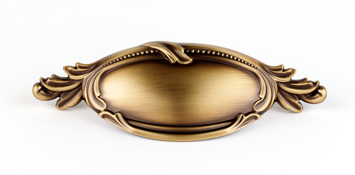 Alno A235-AEM: 4" cc Hickory Cup Cabinet Pull - Antique English Matte