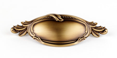 Alno A235-AEM: 4" cc Hickory Cup Cabinet Pull - Antique English Matte