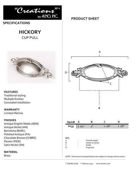 Specificaton Sheet