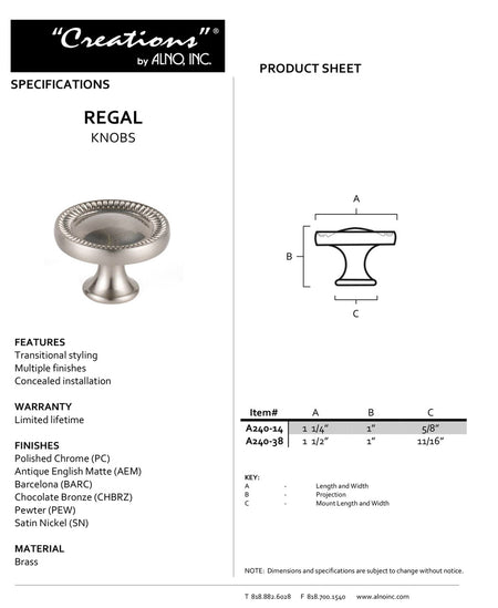Specificaton Sheet