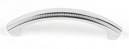Alno A240-35-PB/NL: 3-1/2" cc Regal Cabinet Pull - Unlacquered Brass