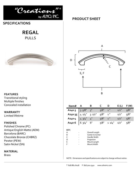 Specificaton Sheet