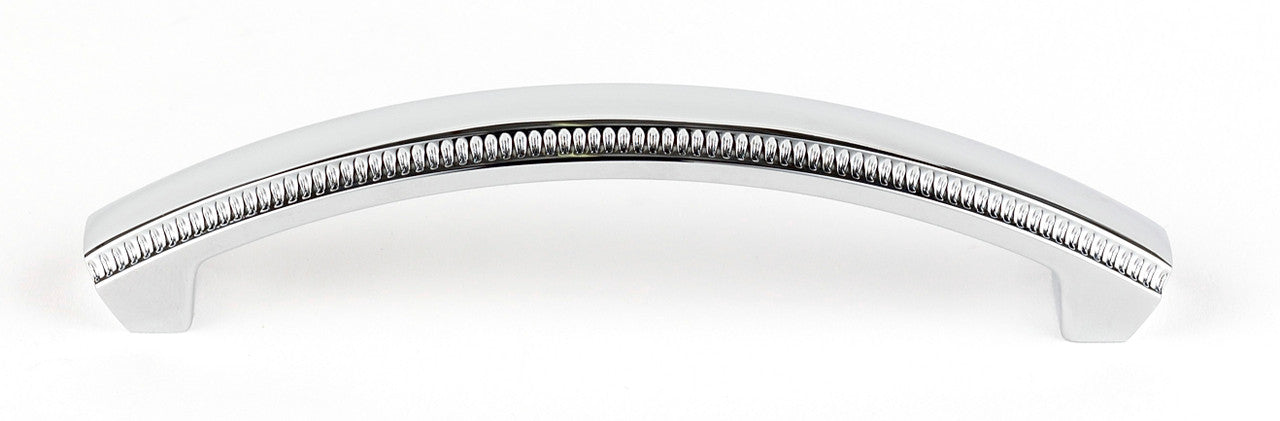 Alno A240-6-PB/NL: 6" cc Regal Cabinet Pull - Unlacquered Brass