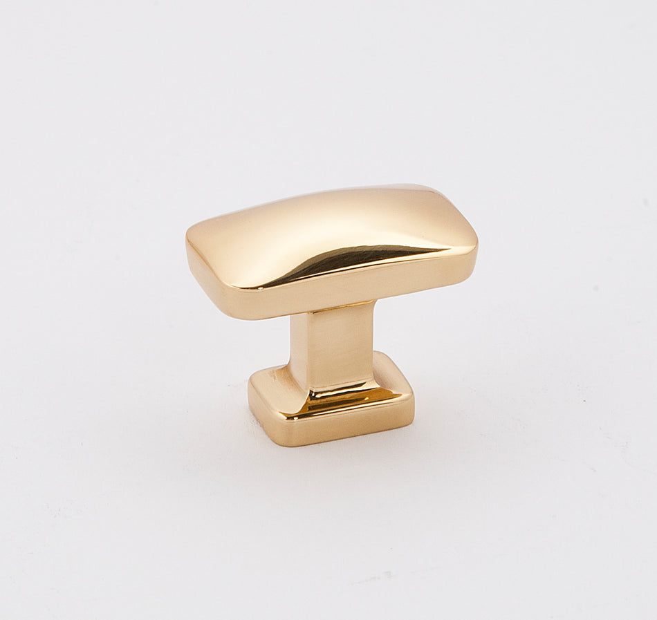 Alno A252-14-PB/NL: 1-1/4" Cloud Modern Cabinet Knob - Unlacquered Brass