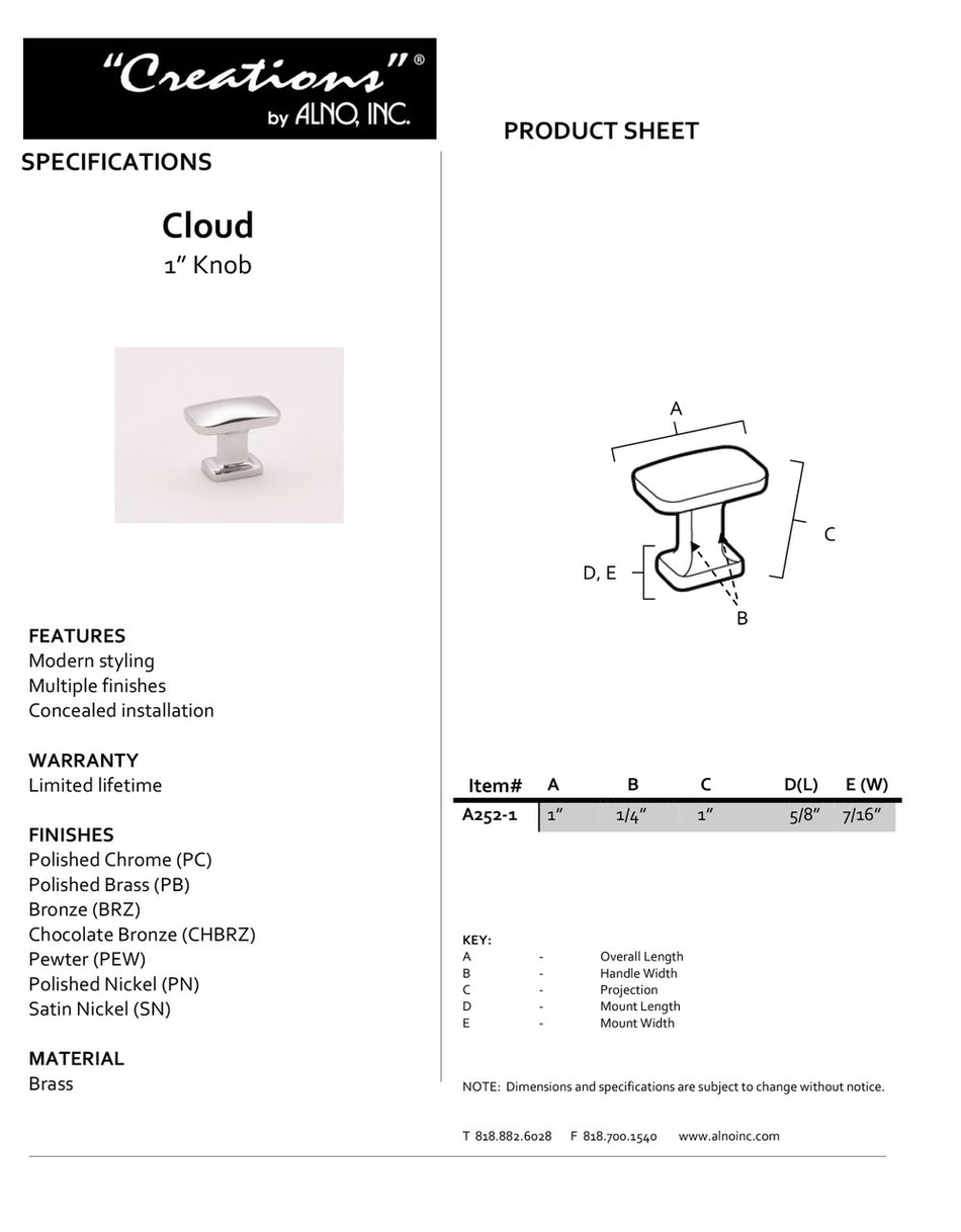 Specificaton Sheet