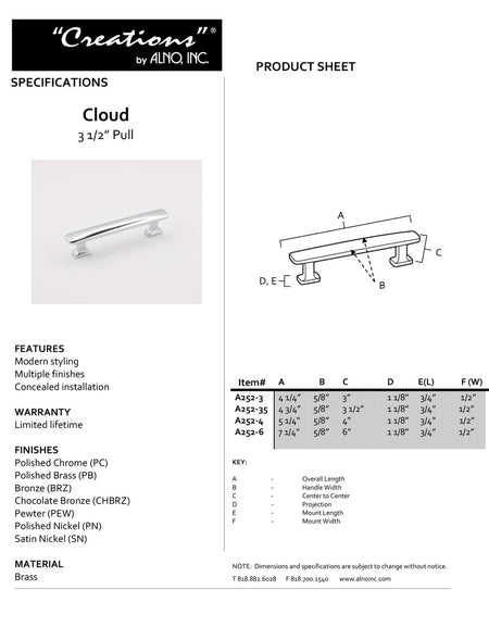 Specificaton Sheet