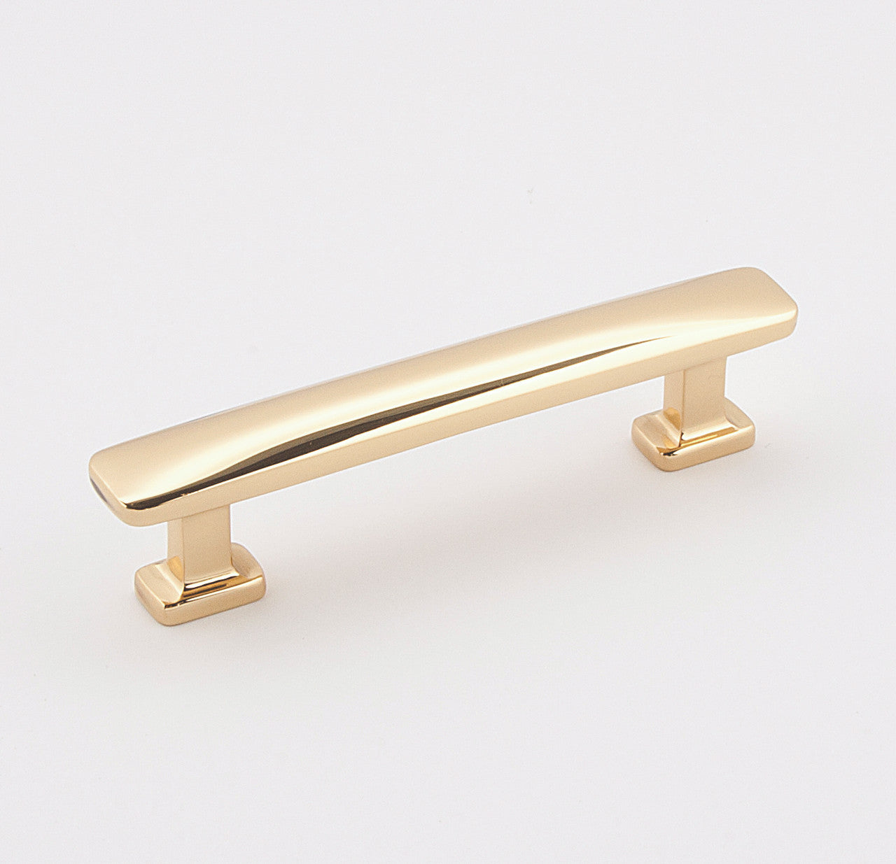 Alno A252-4-PB: 4" cc Cloud Modern Cabinet Pull - Polished Brass