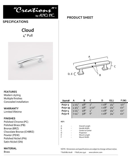 Specificaton Sheet