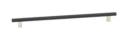 Alno A2805-12-MN/MB: 12" cc Quadrato Smooth Bar Cabinet Pull - Matte Nickel/Matte Black