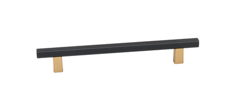 Alno A2805-6-CHP/MB: 6" cc Quadrato Smooth Bar Cabinet Pull - Champagne/Matte Black
