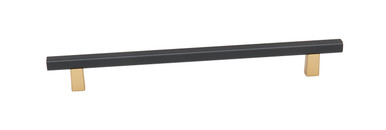 Alno A2805-8-CHP/MB: 8" cc Quadrato Smooth Bar Cabinet Pull - Champagne/Matte Black