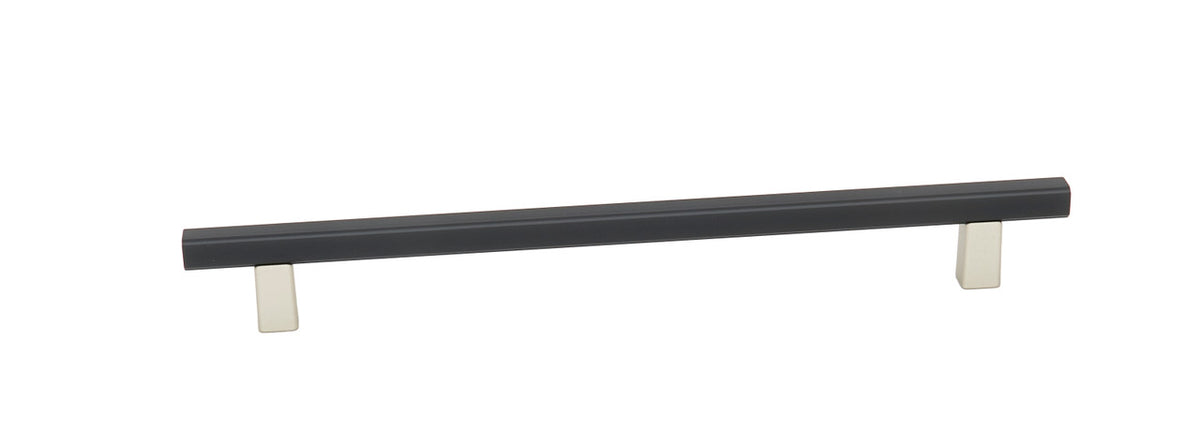 Alno A2805-8-MN/MB: 8" cc Quadrato Smooth Bar Cabinet Pull - Matte Nickel/Matte Black