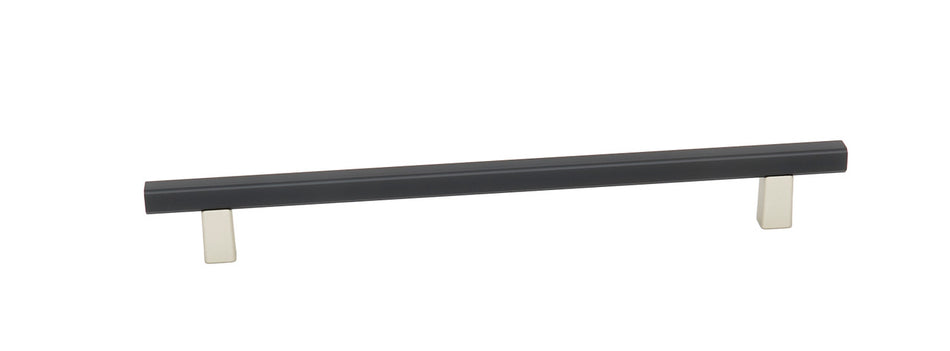 Alno A2805-8-MN/MB: 8" cc Quadrato Smooth Bar Cabinet Pull - Matte Nickel/Matte Black