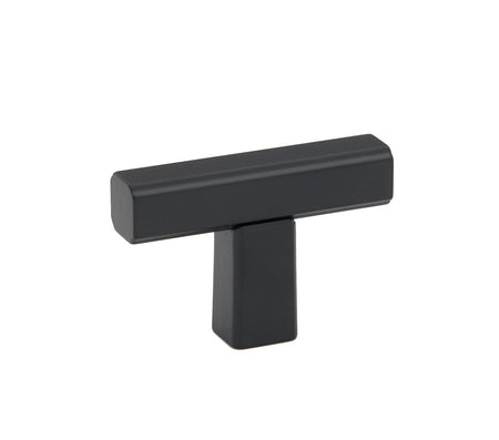 Alno A2805-MB: 1-3/4" Quadrato Smooth T-Bar Cabinet Knob - Matte Black