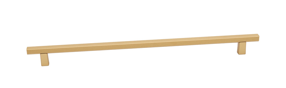 Alno A2905-12-CHP: 12" cc Quadrato Grooved Bar Cabinet Pull - Champagne
