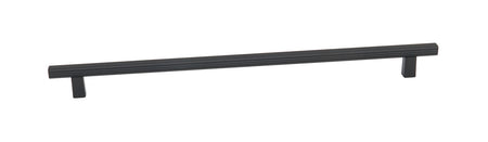Alno A2905-12-MB: 12" cc Quadrato Grooved Bar Cabinet Pull - Matte Black
