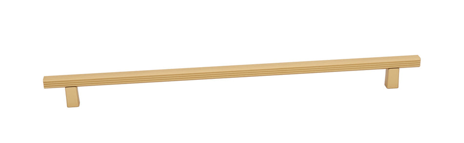 Alno A2905-18-CHP: 18" cc Quadrato Grooved Bar Cabinet Pull - Champagne