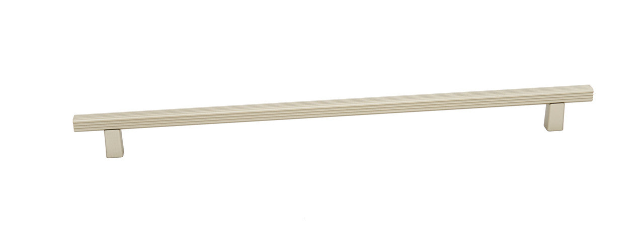 Alno A2905-18-MN: 18" cc Quadrato Grooved Bar Cabinet Pull - Matte Nickel