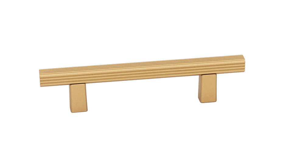 Alno A2905-35-CHP: 3-1/2" cc Quadrato Grooved Bar Cabinet Pull - Champagne