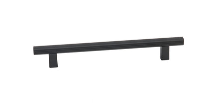 Alno A2905-6-MB: 6" cc Quadrato Grooved Bar Cabinet Pull - Matte Black