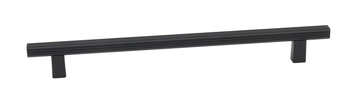 Alno A2905-8-MB: 8" cc Quadrato Grooved Bar Cabinet Pull - Matte Black