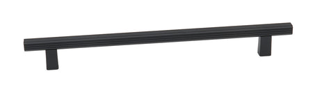 Alno A2905-8-MB: 8" cc Quadrato Grooved Bar Cabinet Pull - Matte Black