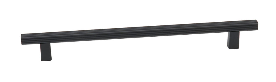 Alno A2905-8-MB: 8" cc Quadrato Grooved Bar Cabinet Pull - Matte Black