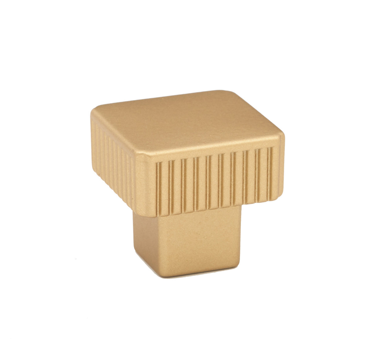 Alno A2955-CHP: 1-1/4" Quadrato Square Grooved  Cabinet Knob - Champagne