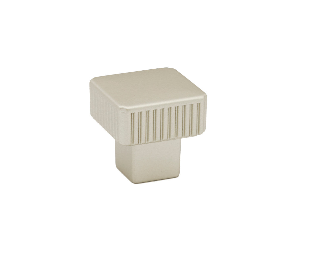 Alno A2955-MN: 1-1/4" Quadrato Square Grooved  Cabinet Knob - Matte Nickel