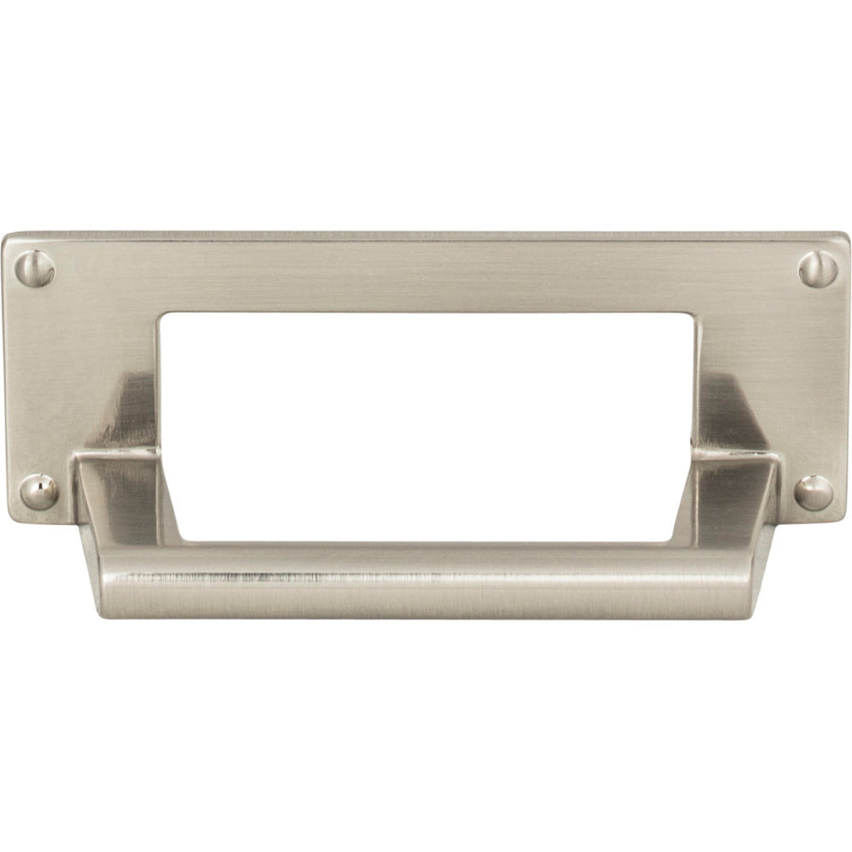 Atlas A301-BRN: 3" cc Bradbury Cup Cabinet Pull - Brushed Nickel