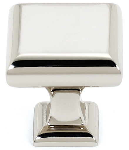 Alno A310-1-PN: 1" Manhattan Square Cabinet Knob - Polished Nickel