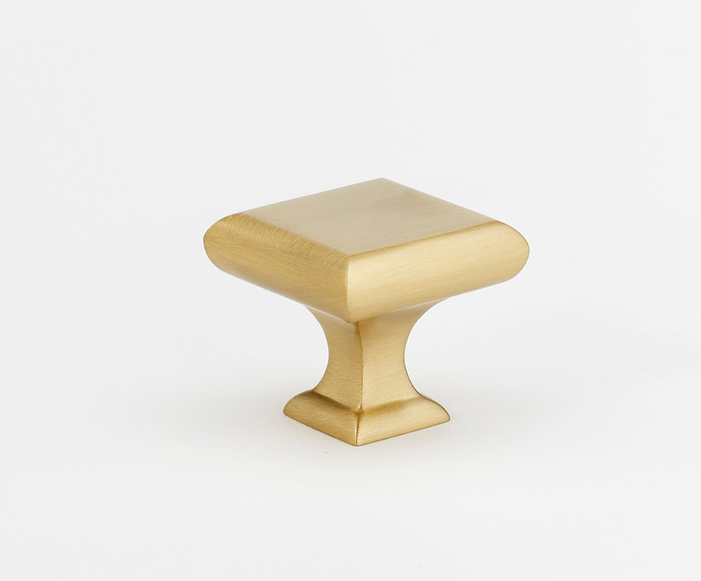 Alno A310-14-SB: 1-1/4" cc Manhattan Modern Cabinet Knob - Satin Brass