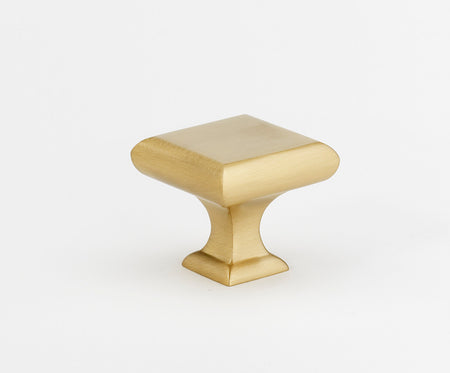 Alno A310-14-SB: 1-1/4" cc Manhattan Modern Cabinet Knob - Satin Brass