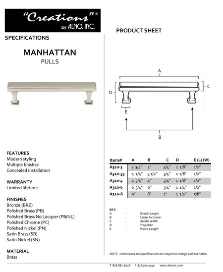 Specificaton Sheet