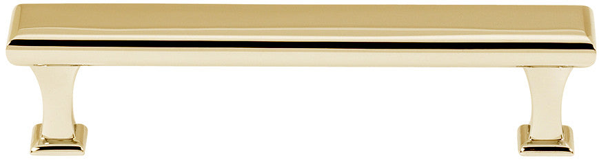 Alno A310-4-PB/NL: 4" cc Manhattan Cabinet Pull - Unlacquered Brass