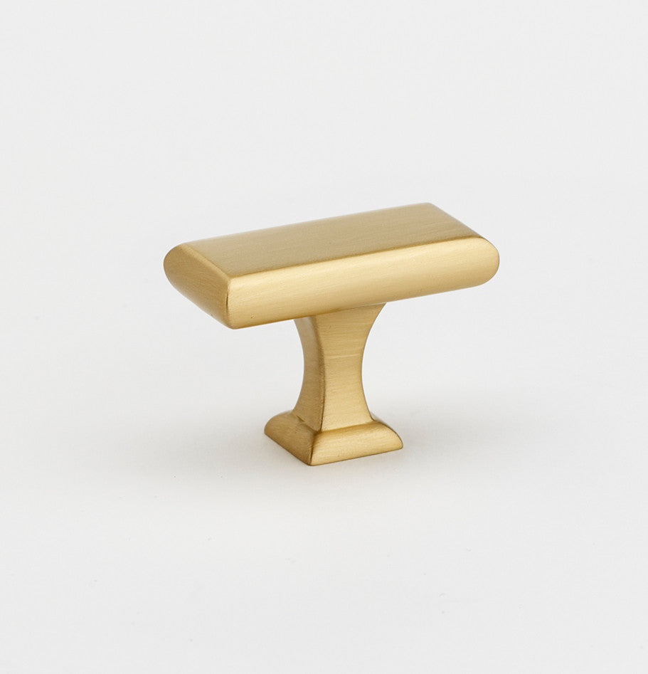 Alno A310-58-SB: 1-5/8" cc Manhattan Modern Cabinet Knob - Satin Brass